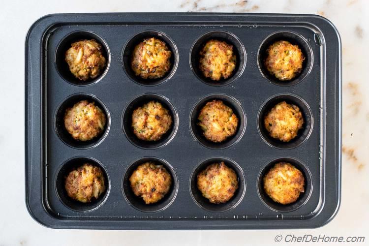 Muffin Tin Bakes Crab Cakes