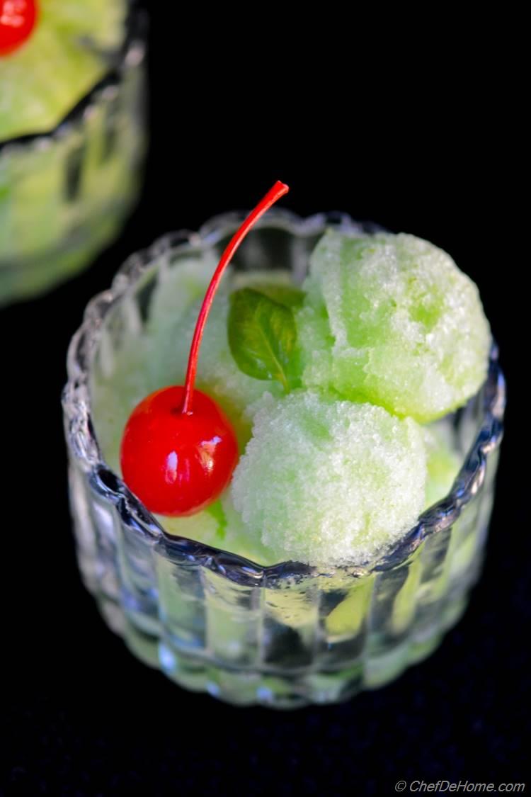 Vegan Cucumber Lime and Basil Sorbet