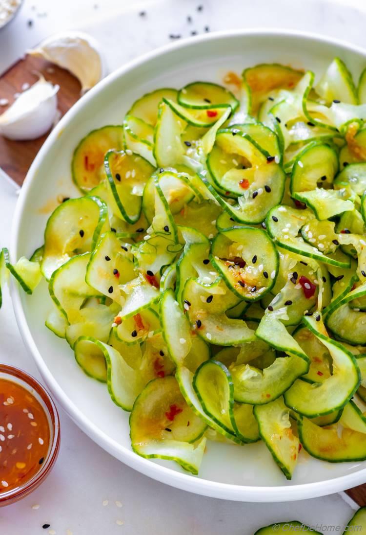 Easy Sesame Cucumber Salad Recipe