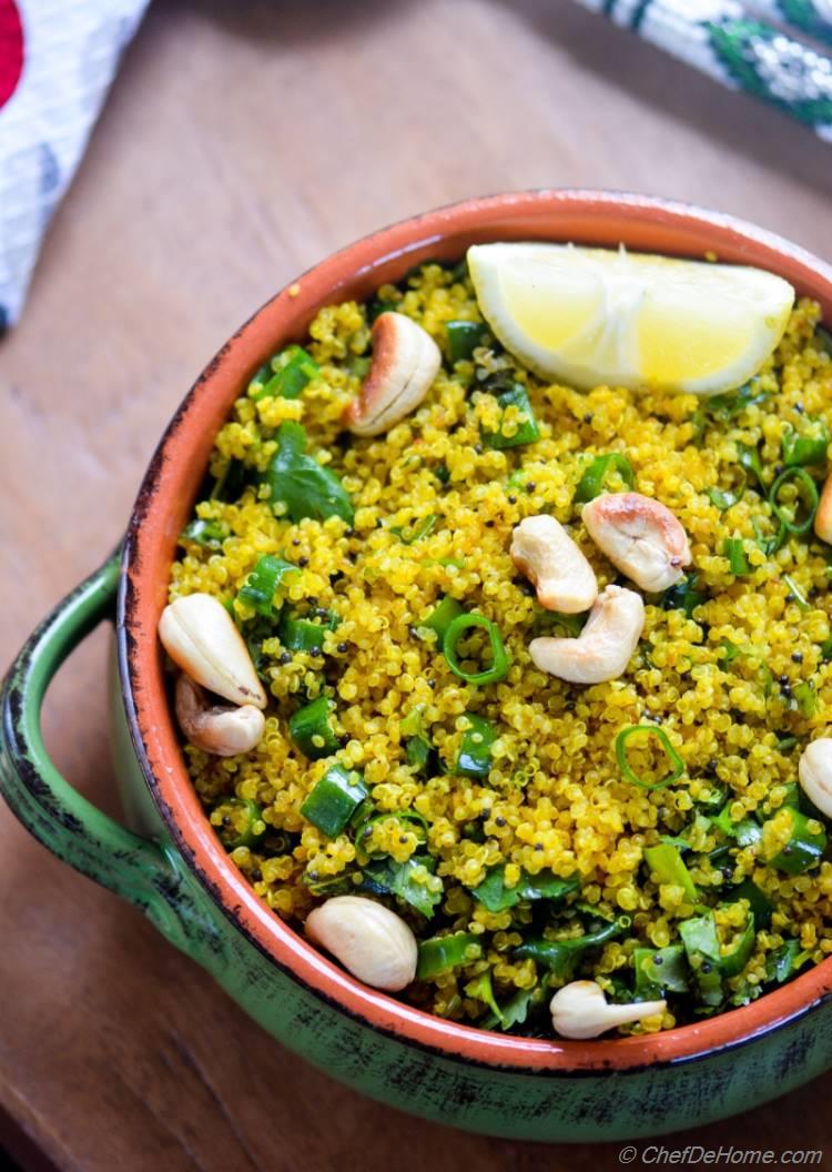 Curry Lemon Quinoa - Vegan and Gluten Free | chefdehome.com