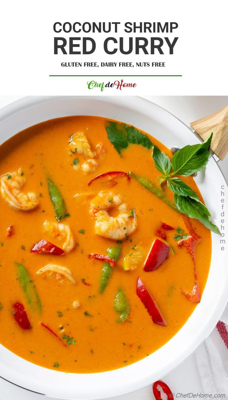 Curry Shrimp (Creamy, Thai Red Curry) Recipe | ChefDeHome.com