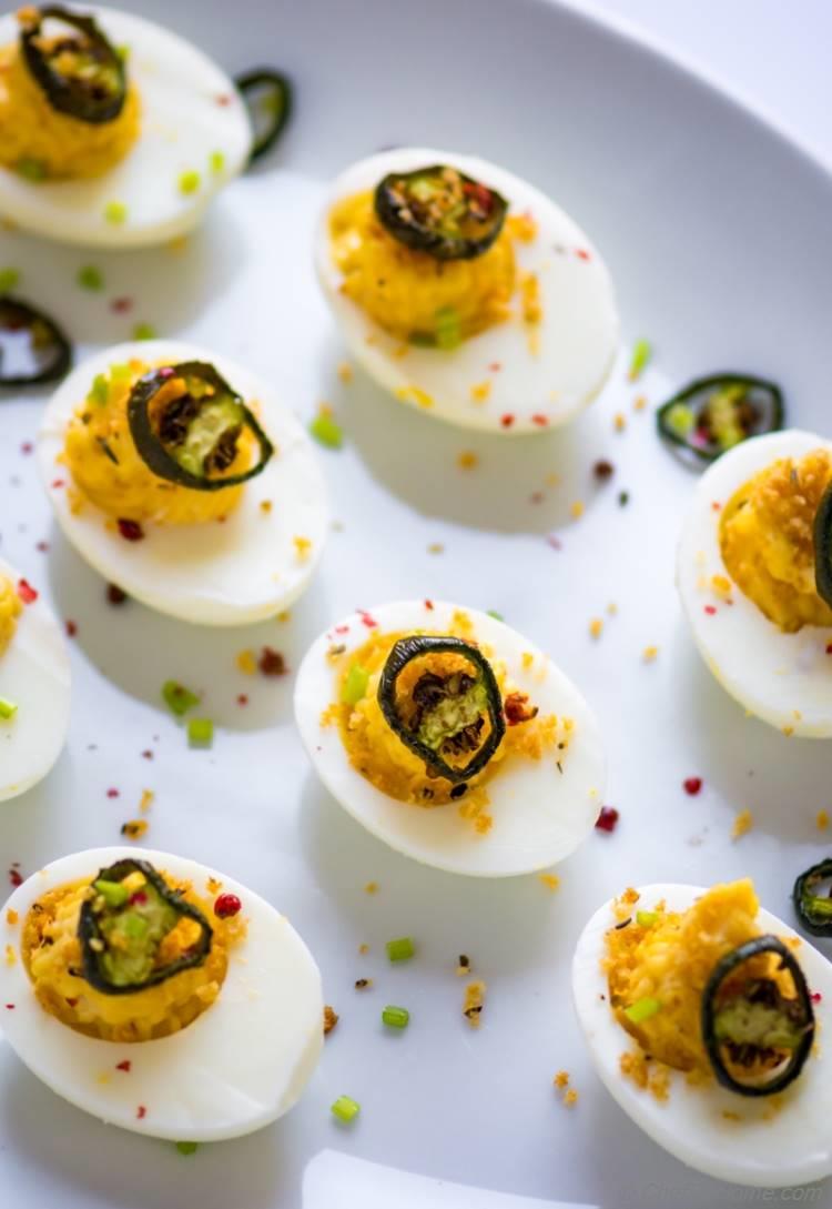 Jalapeno Popper Deviled Eggs for Easter