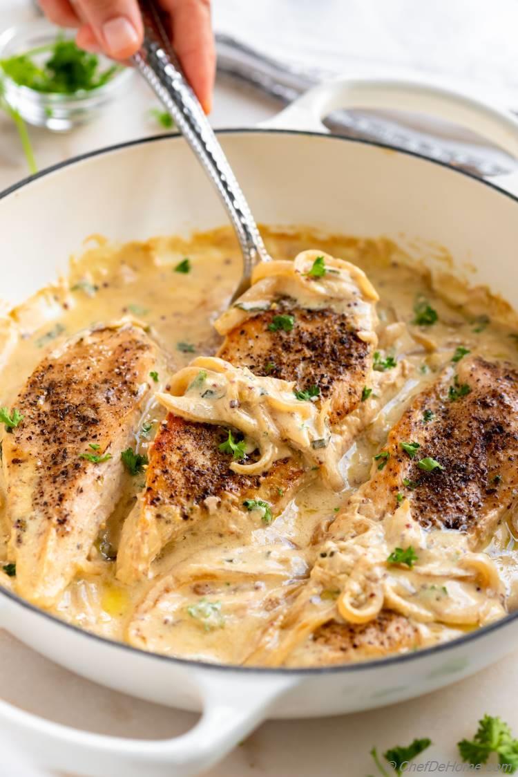 Chicken Dijon Creamy Mustard Chicken Recipe