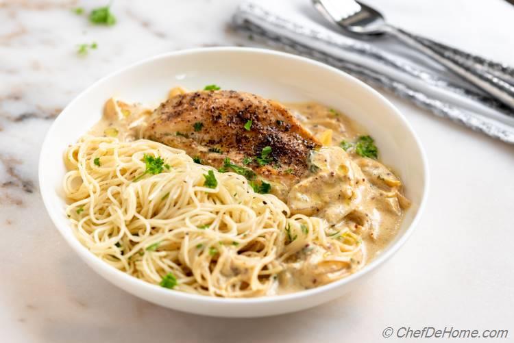 Pasta with Creamy Chicken Dijon Sauce