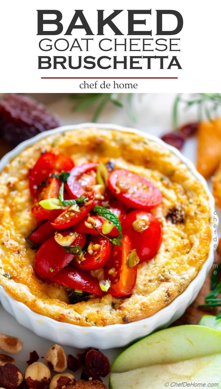 Baked Goat Cheese Bruschetta Dip Recipe