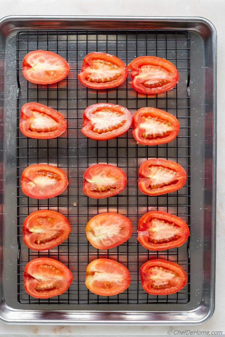 Sliced Tomatoes for Oven Dried Tomatoes