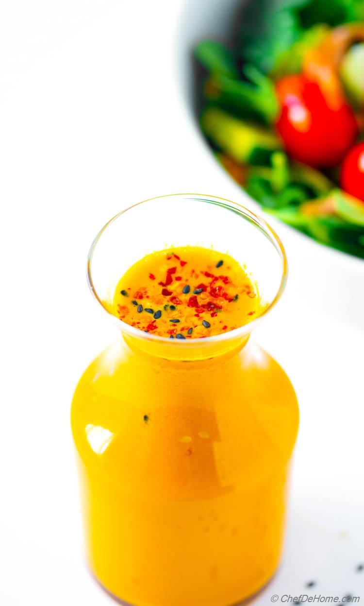 Sweet and Savory Carrot Ginger Salad Dressing 
