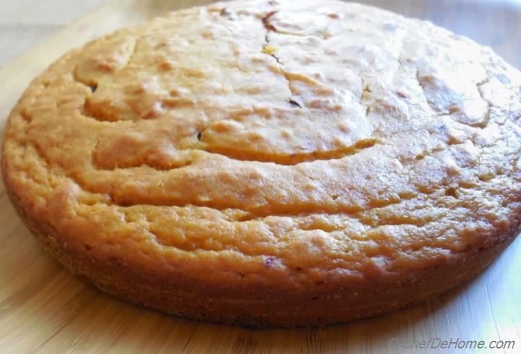 Moist Egg-Less Vegan Mango Cake