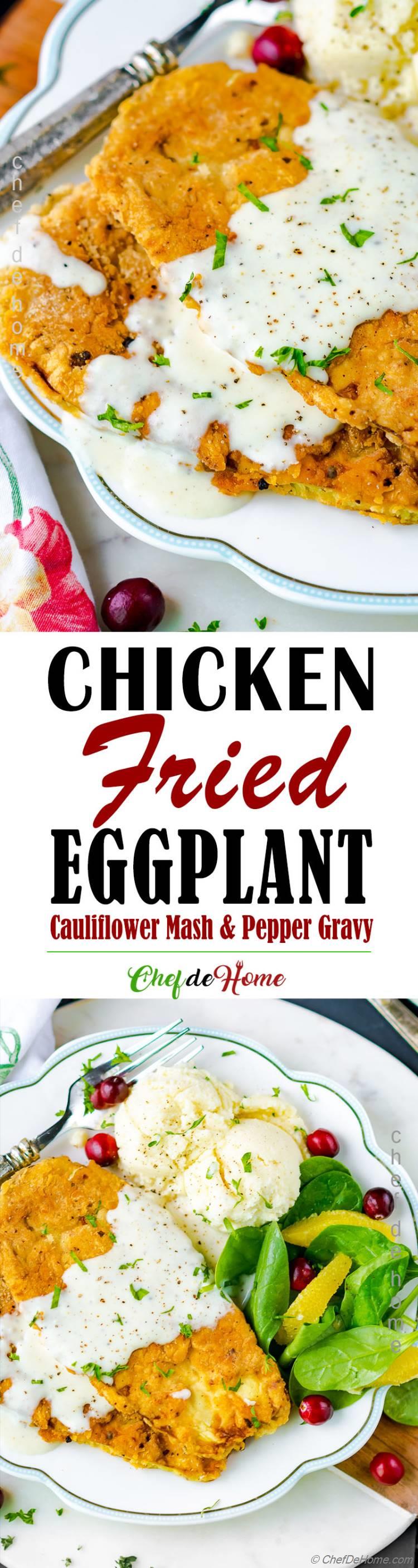 Easy Fried Eggplant Recipe for meatless Monday Dinner