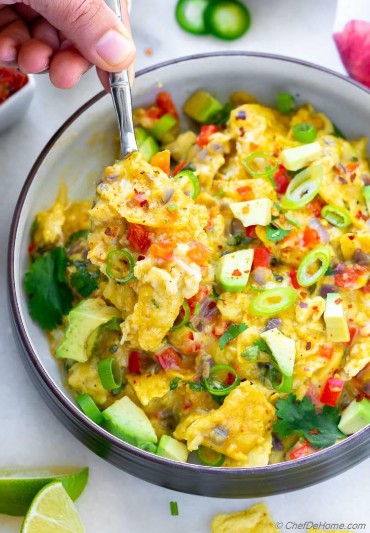 Easy Migas Recipe Soft Scrambled Eggs with Tortilla