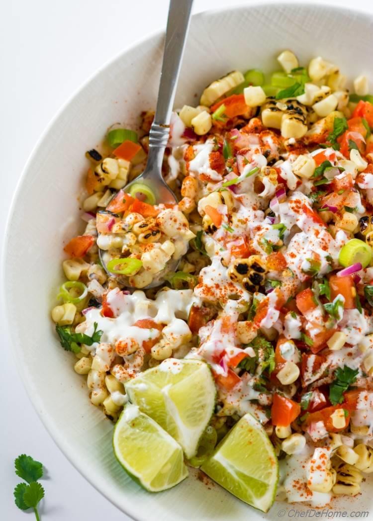Esquites Mexican Corn Salad Recipe