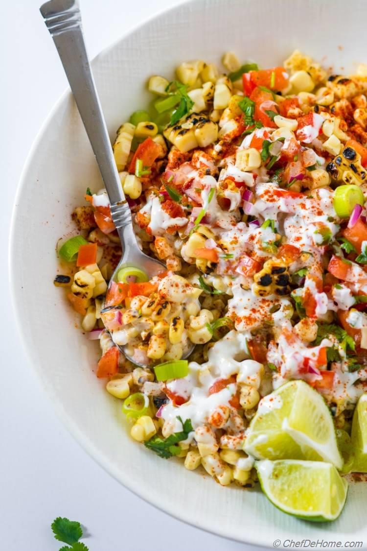 Esquites Mexican Corn Salad Recipe