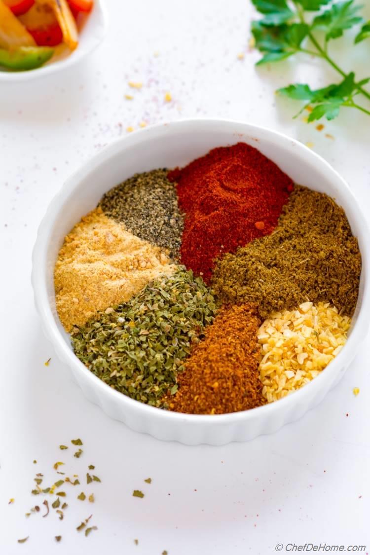 Easy and Homemade Fajita Seasoning without Salt 