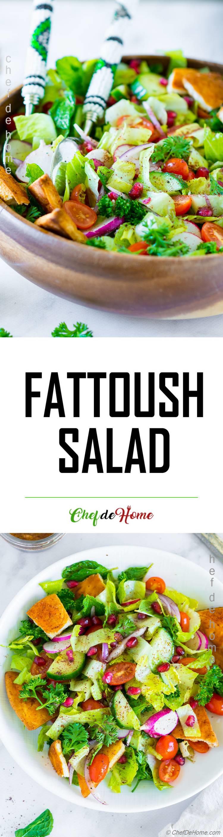 Flavor of Summer Greek Salad with Fattoush Salad Bowl