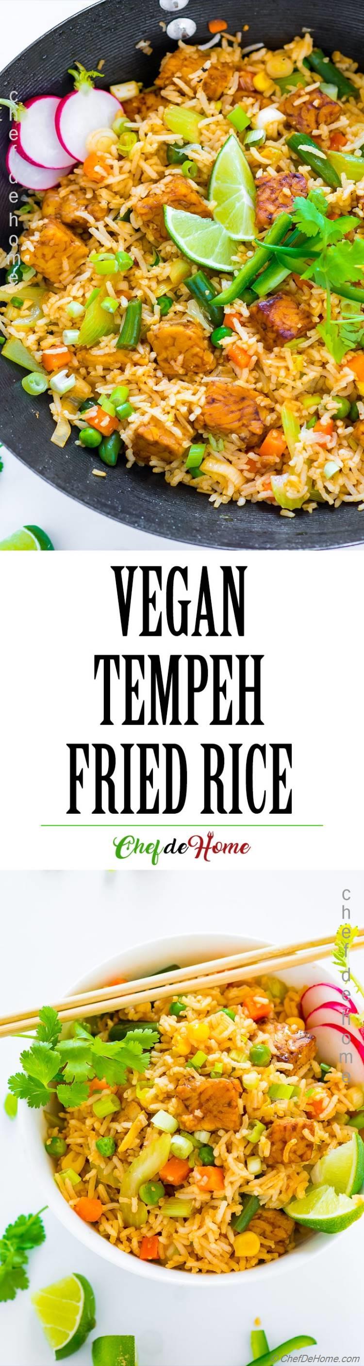 Vegetable Fried Rice with Tempeh