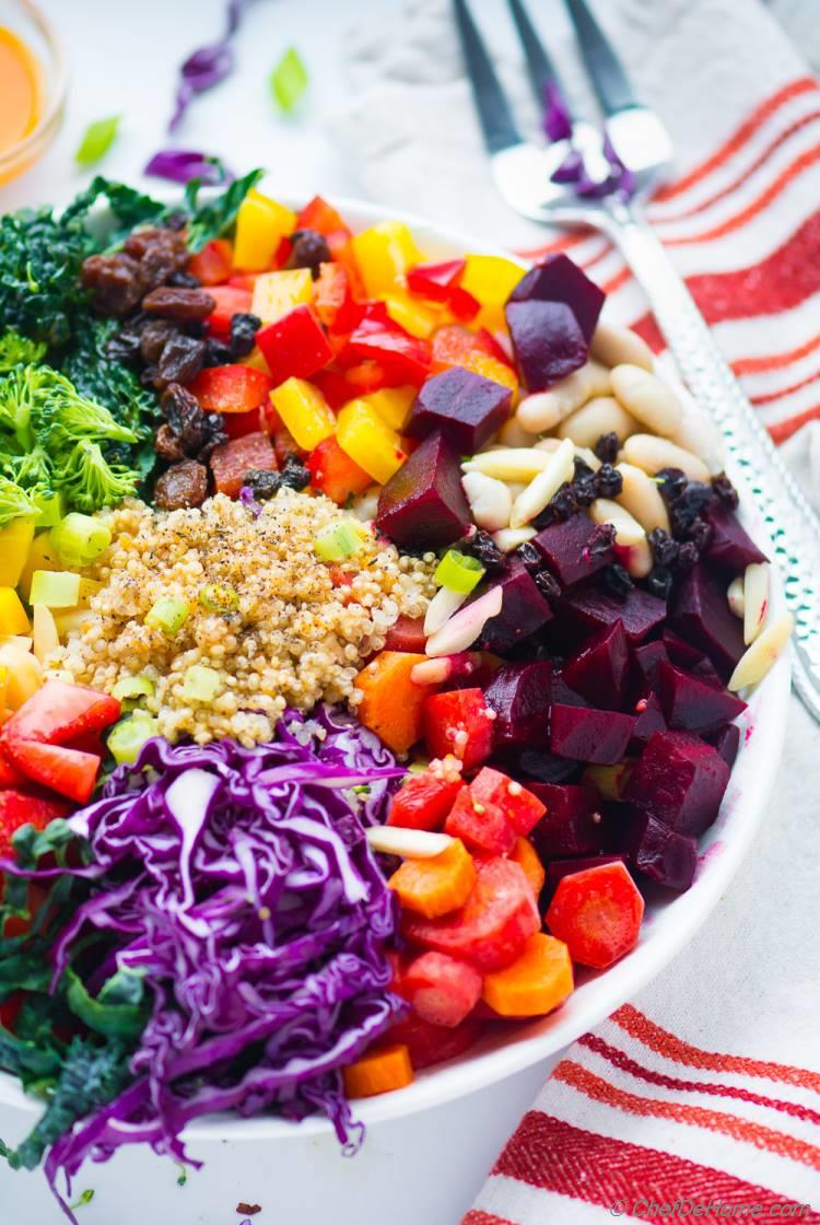 Rainbow of Fruits for Rainbow Garden Salad