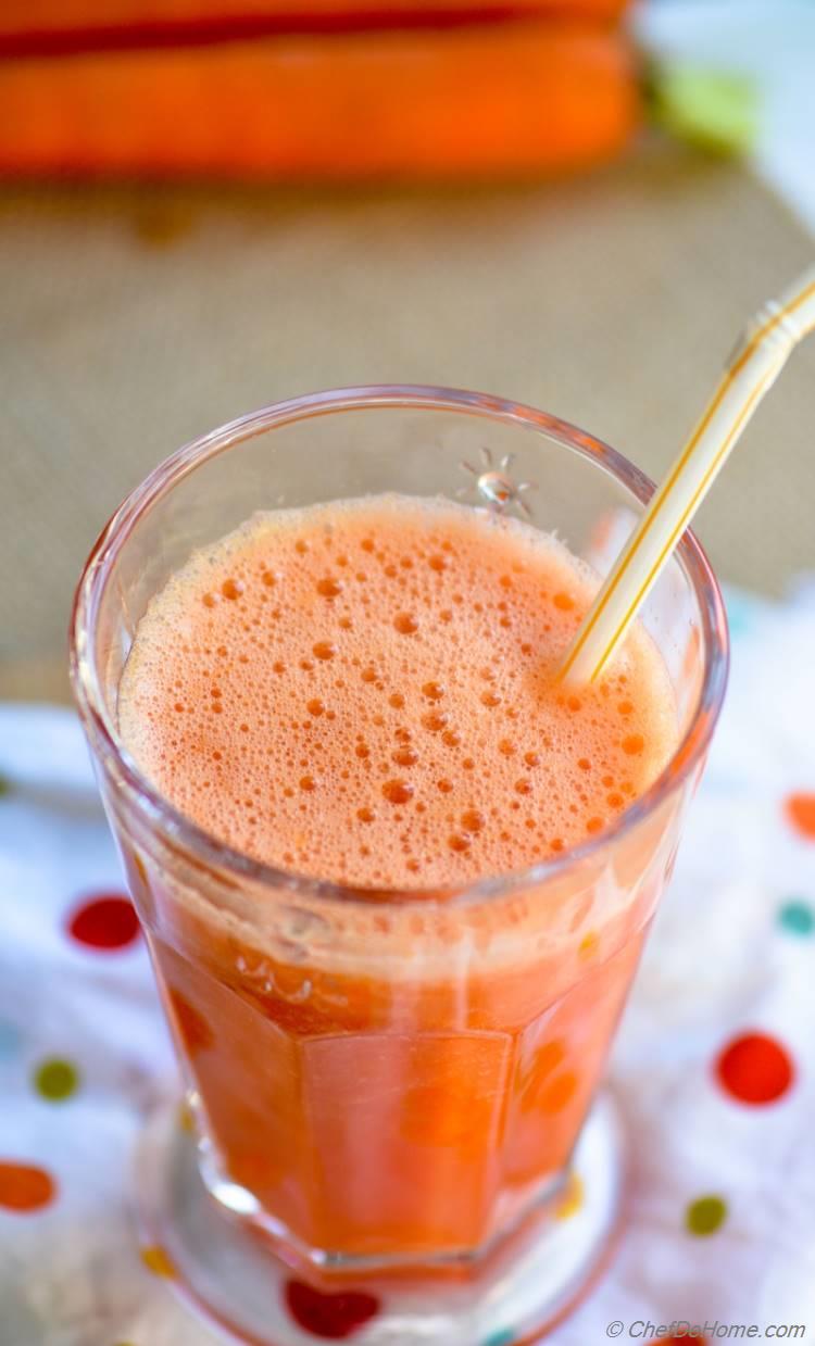 Grapefruit and Carrot anti-oxidant rich smoothie