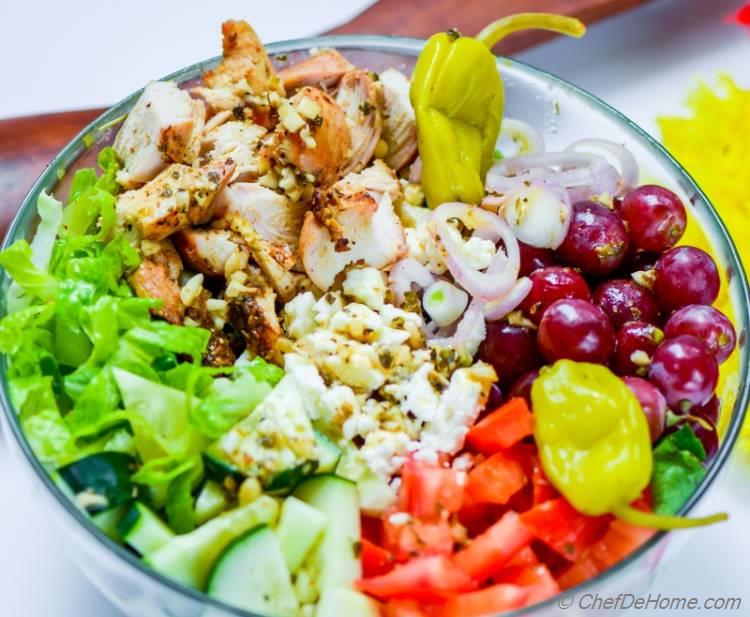 Grrek Chicken Chopped Salad | chefdehome.com