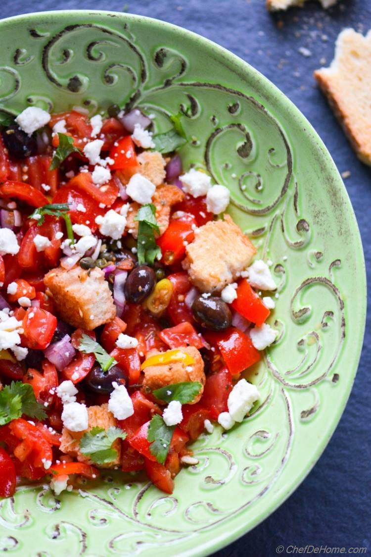 Greek Dakos Salad packed with delicious flavors from Greek
