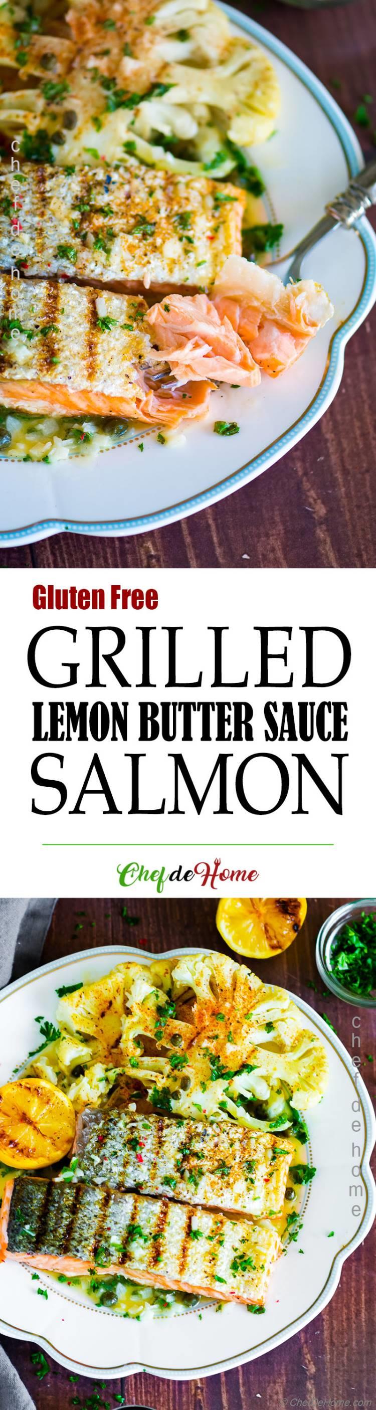 Grilled Salmon with Lemon Sauce