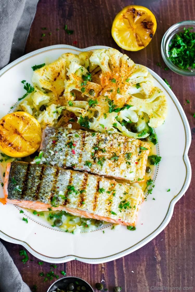 Grilled Salmon with LemonButter Sauce Recipe