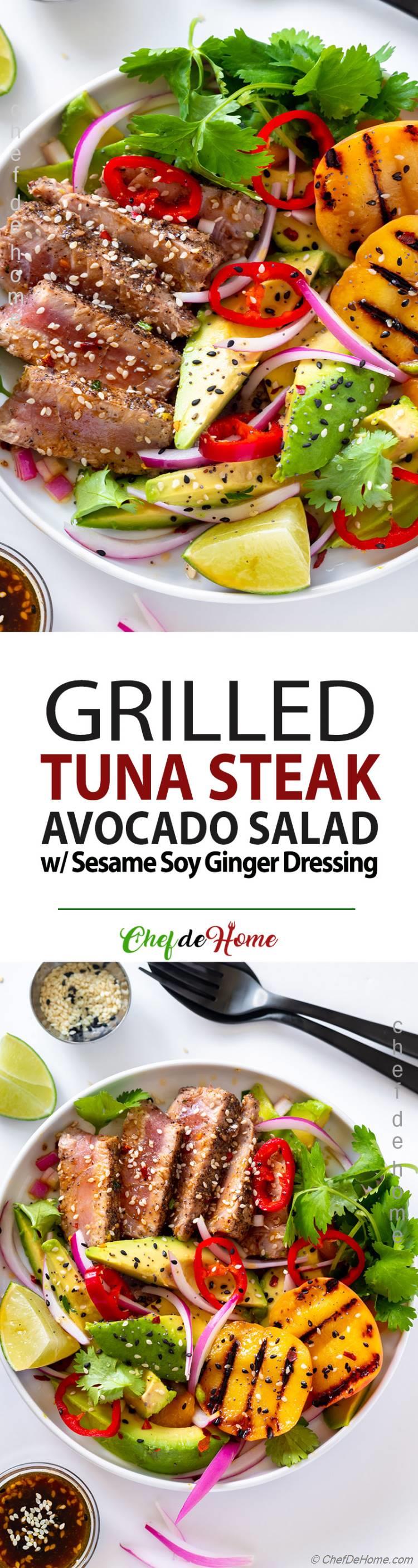 Fresh Tuna Grilled Steak Salad Recipe