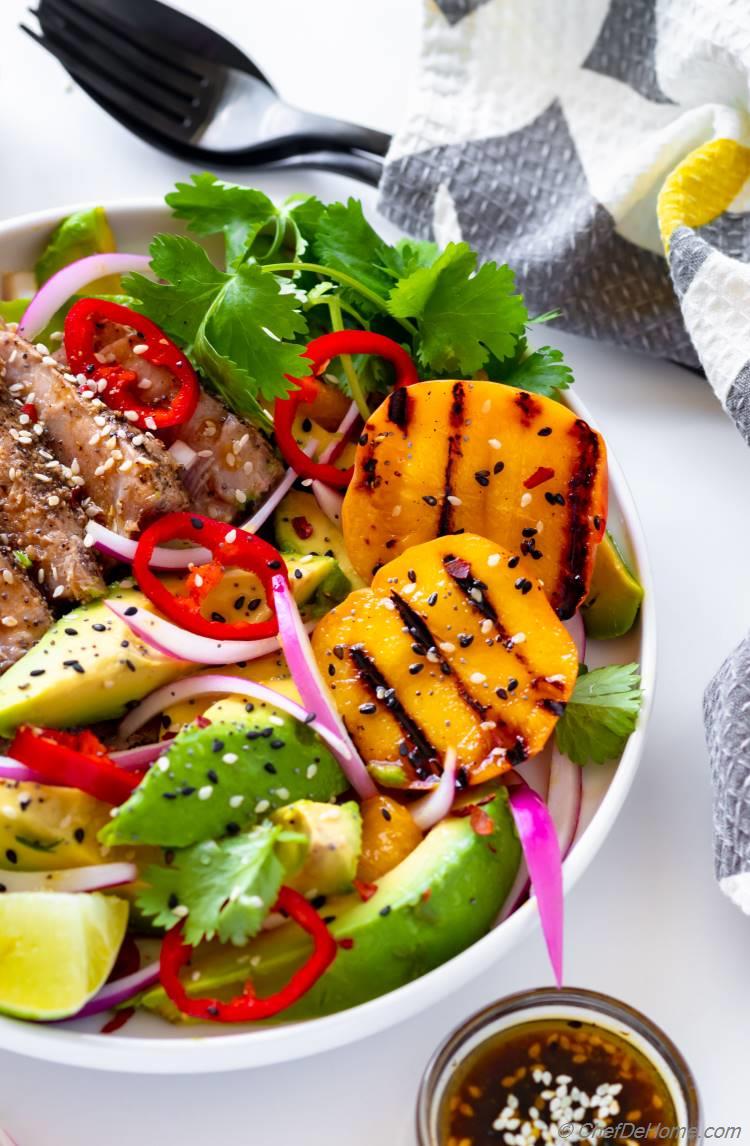 Salad with Grilled Peach