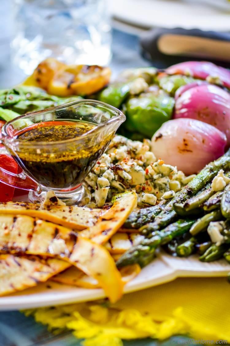 Grilled Vegetables Salad with Ginger-Balsamic Dressing | chefdehome.com