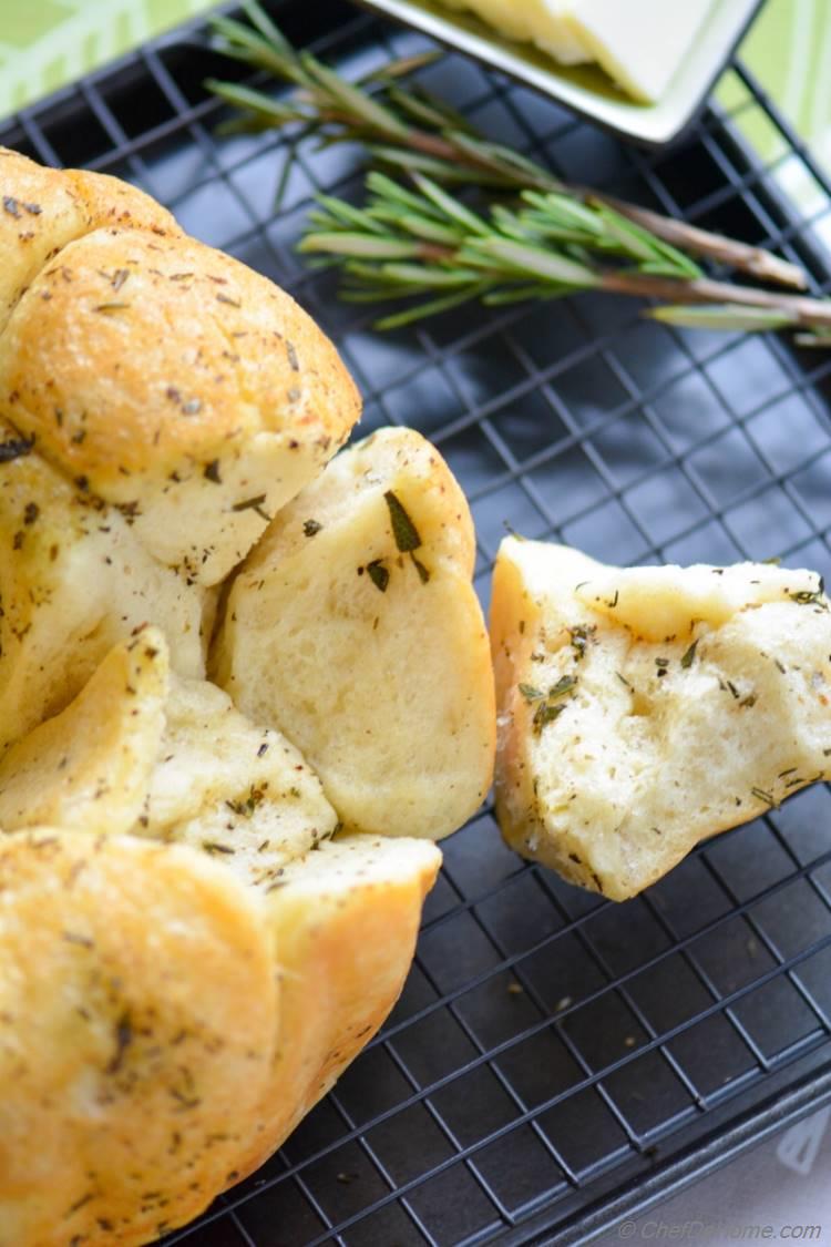 Family-style pull apart Herb Monkey Bread