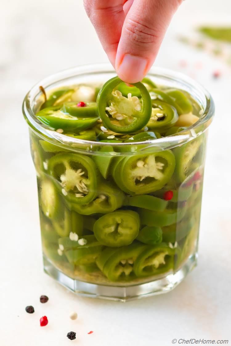 Crunchy Pickled Jalapeno Rings