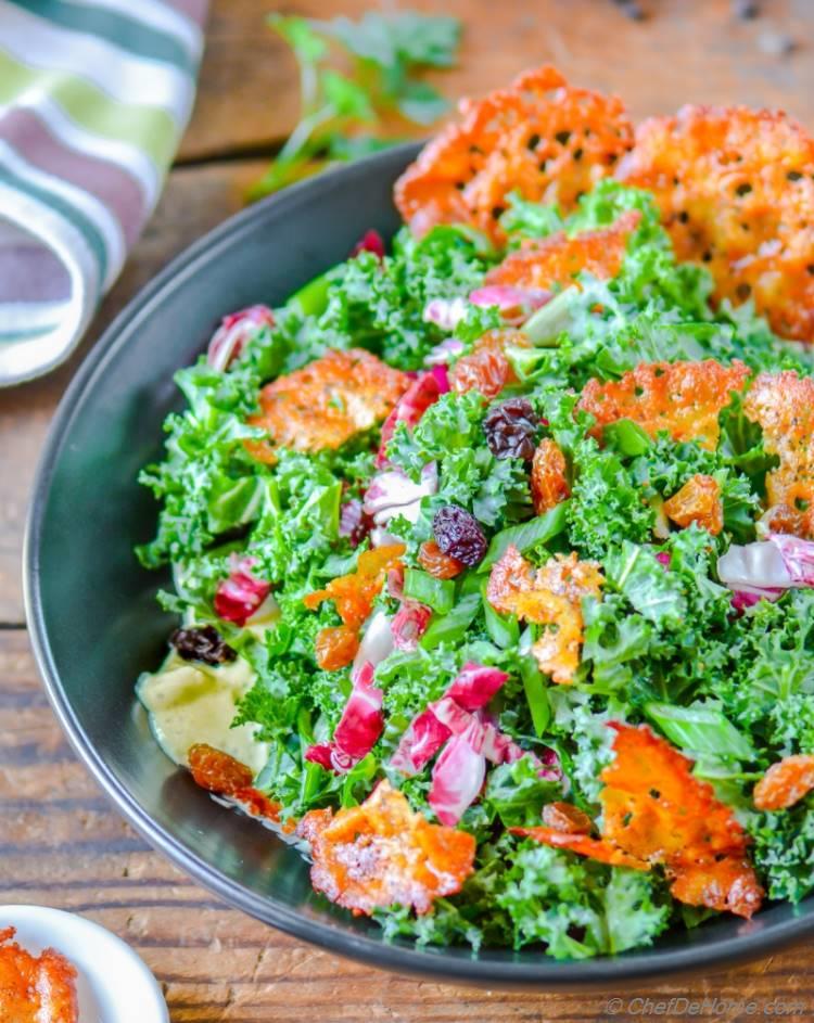 Vegetarian Kale Caesar Salad | chefdehome.com