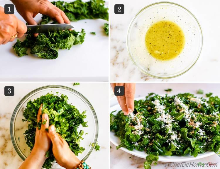 Making Massaged Kale Salad