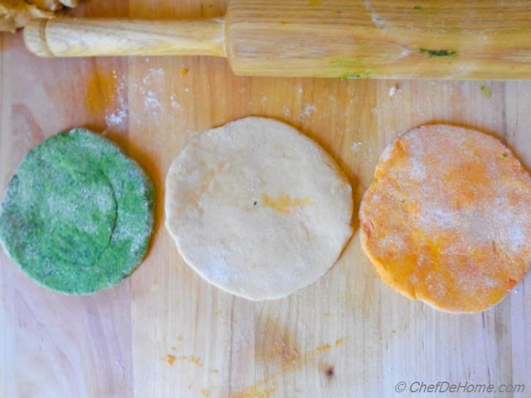 Making of Kale and Carrot Flat Bread