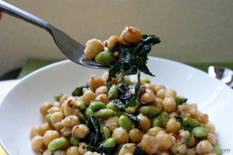 Chickpea-Kale Salad with Tahini-Lemon Dressing