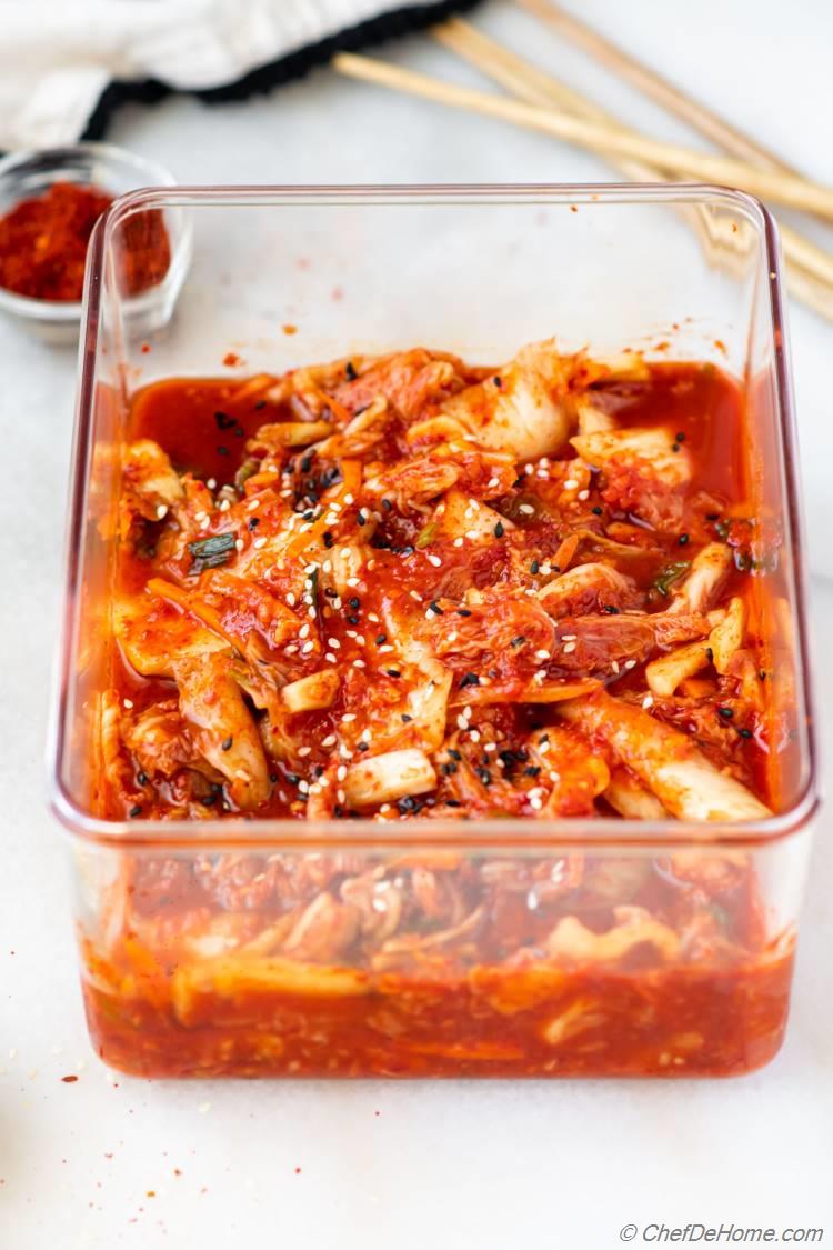 Homemade Kimchi Fermented