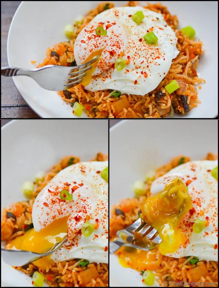 Kimchi Fried Rice with Poached Egg Recipe