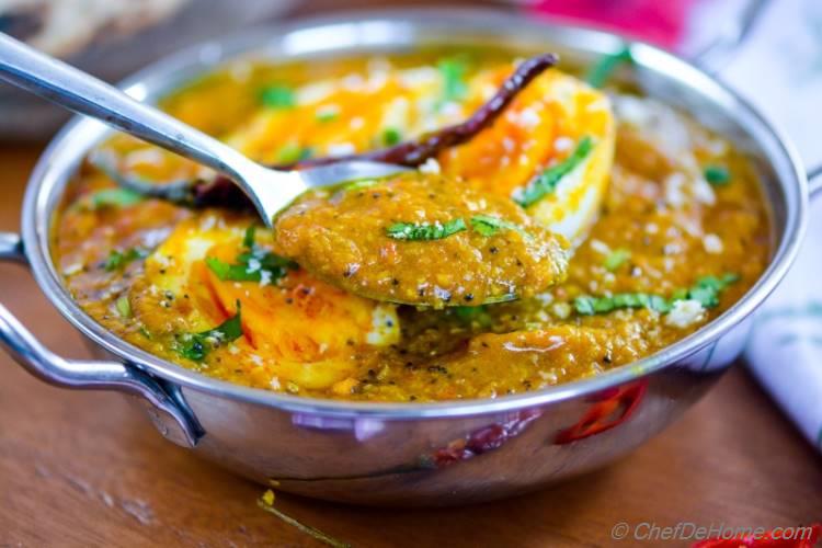 Easy and Quick Aromatic Egg Curry with Spices and Coconut | chefdehome.com