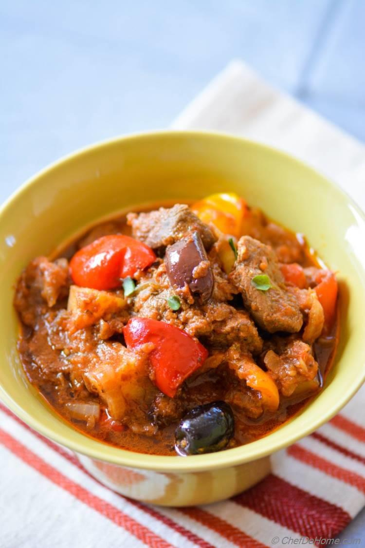 Lamb and Potato Stew. Nothing says comfort than a bowl of warm lamb and potatoes stew. #soups #stews