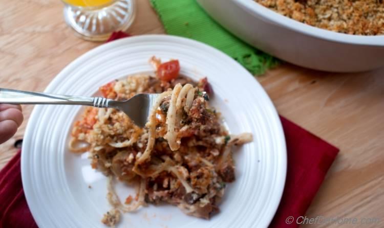 Greek Pastitsio (Baked Pasta) with Lamb and Homemade Béchamel Sauce