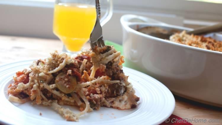 Greek Pastitsio (Baked Pasta) with Lamb and Homemade Béchamel Sauce