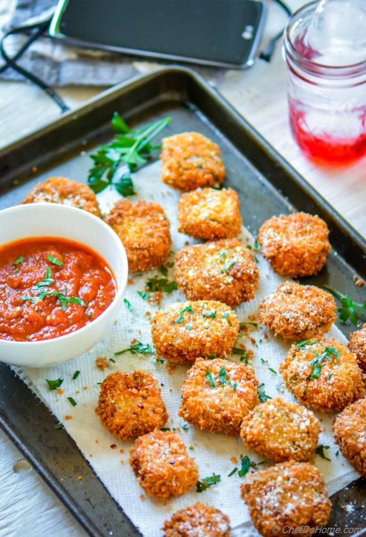 Fried Lasagna Bites for summer movie Night Snack | chefdehome.com