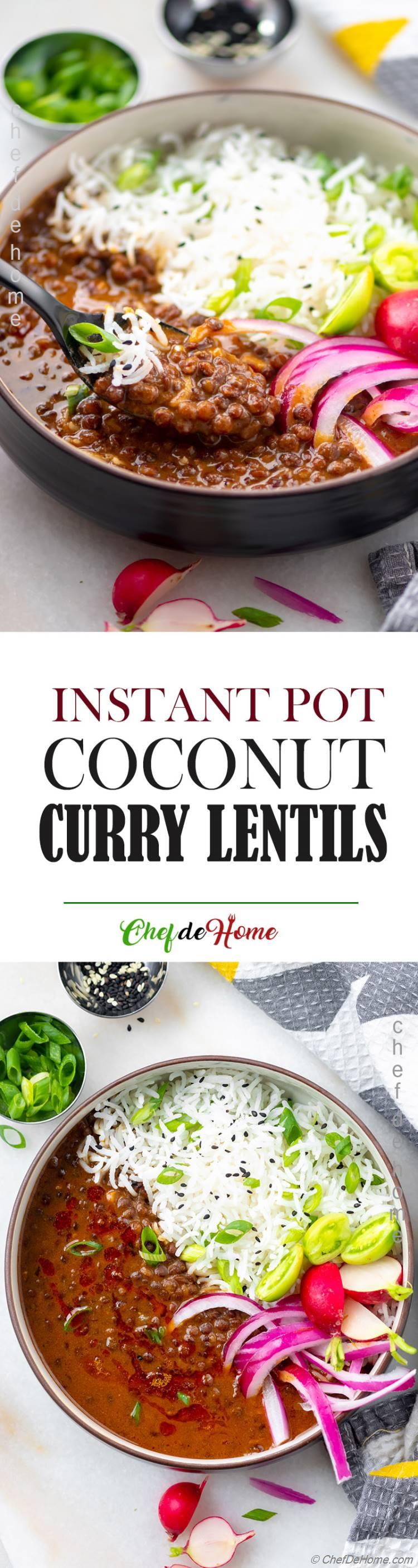 The Best Spicy Instant Pot Lentils Recipe - Long Picture