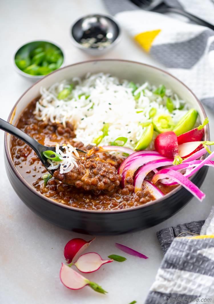 Creamy Red Thai Curry Lentils