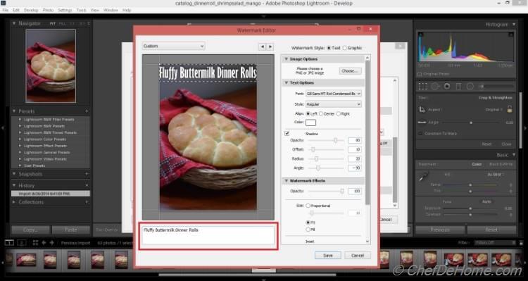 Tutorial - Adding Watermark to Pictures in Adobe Lightroom