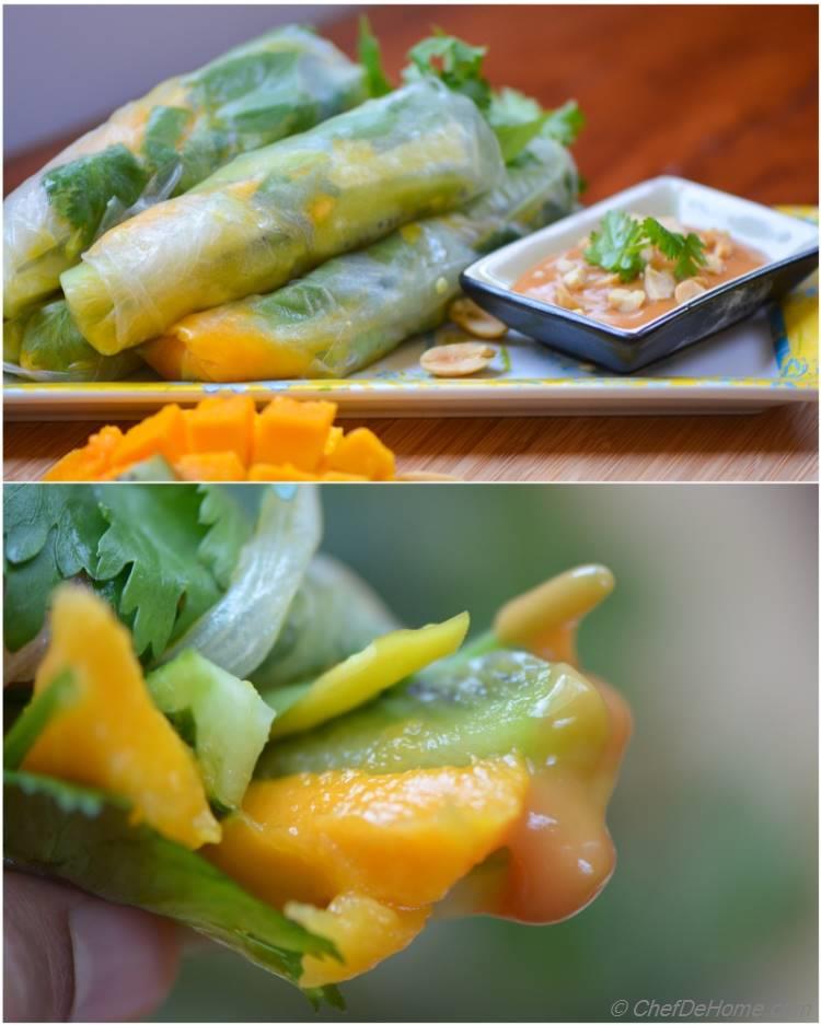 Mango and Kiwi Fresh Roll Recipe