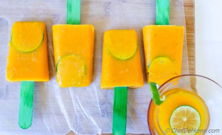 Mango on the Rocks Cocktail Ice Pops