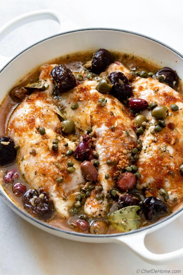 Marinated Chicken Marbella with Prunes Olives