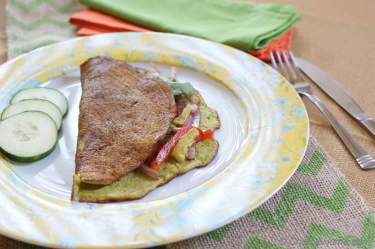 Mung Lentils Breakfast Crepe