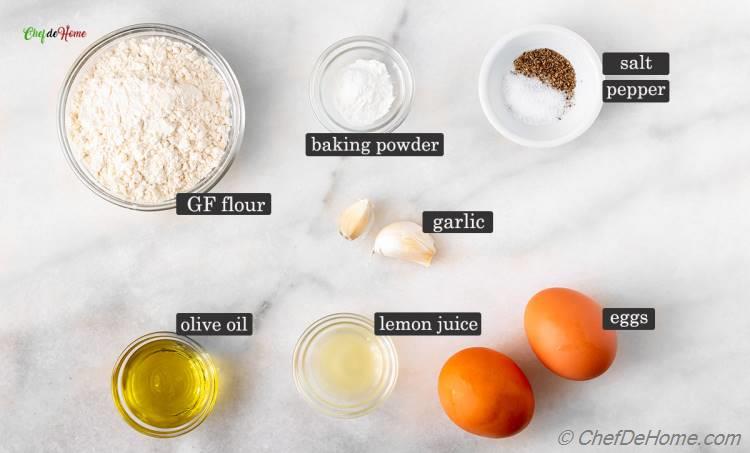 Ingredients for Naan Gluten Free