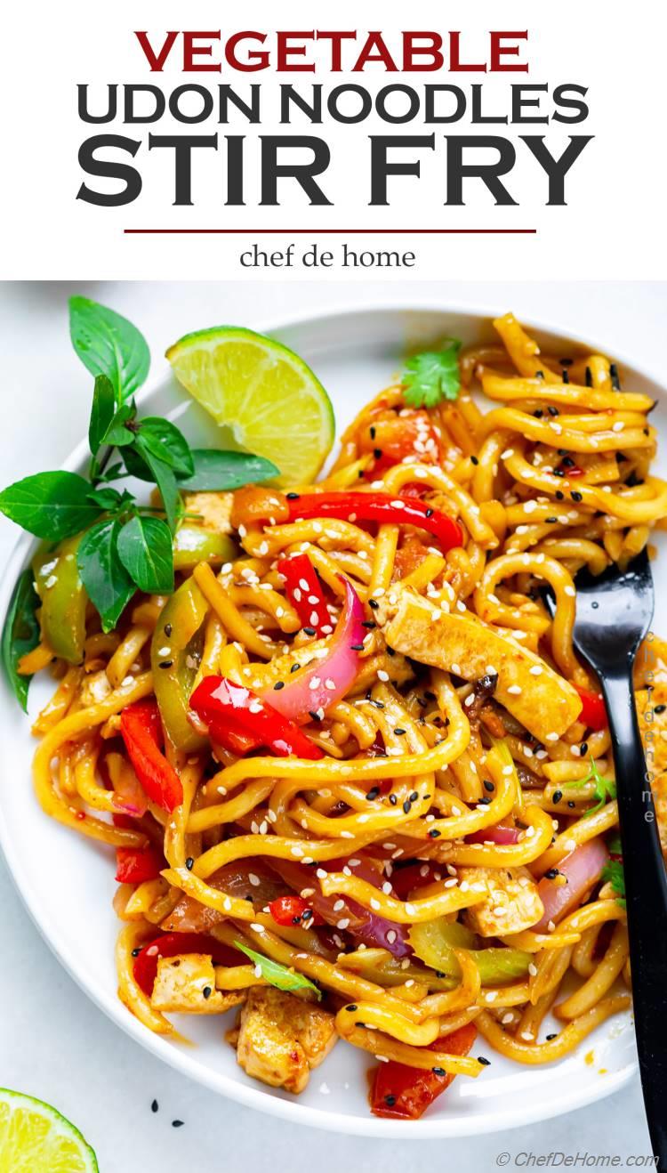 The best stir fry noodles with tofu oyster sauce and udon noodles